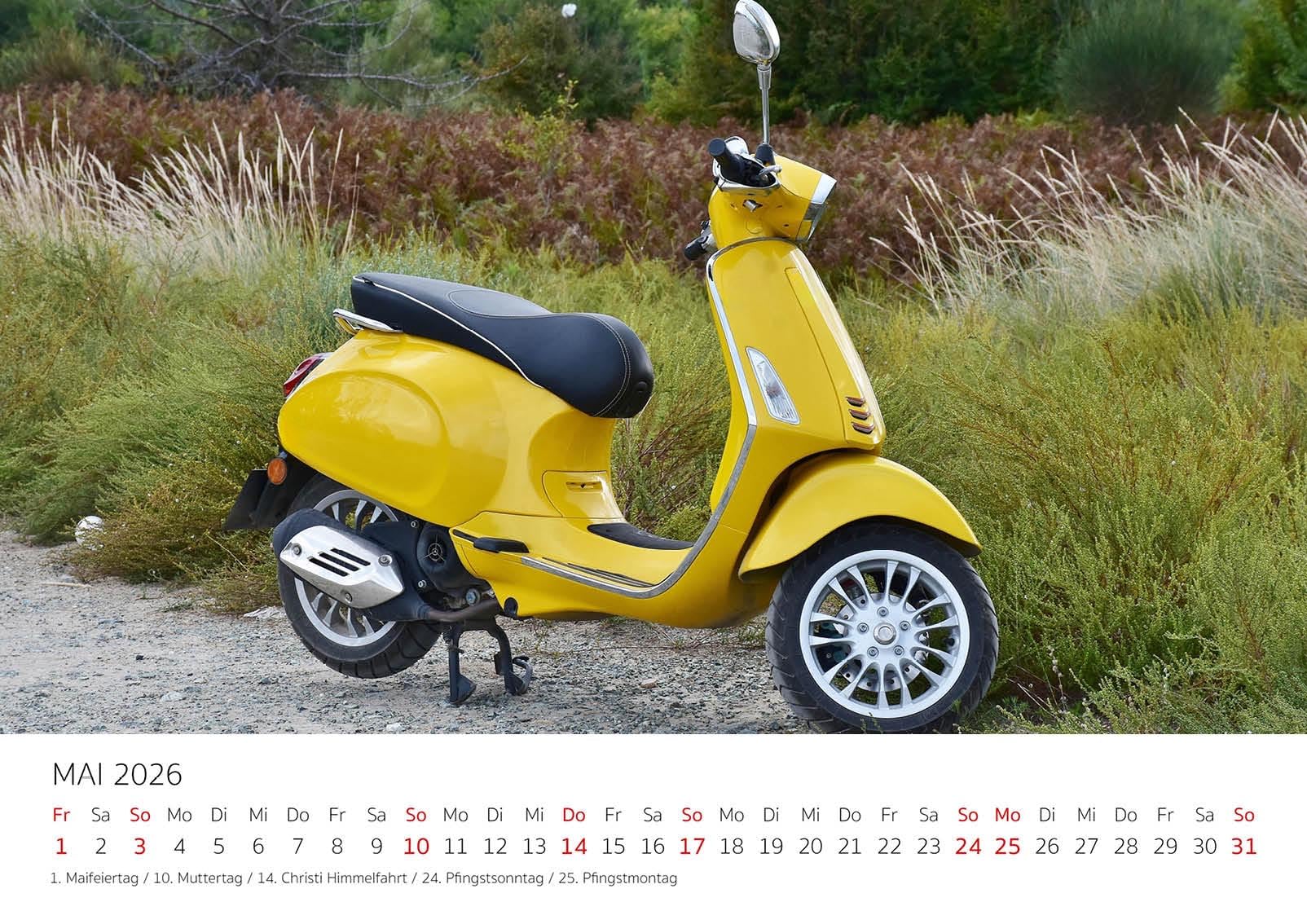 Edition Seidel High-quality calendar – the world of scooters Vespa